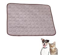Genérico Furry Basics Dog Cooling Mat, Cool Dog Bed for Summer, Pet Ice Silk Self Coolpad, Washable & Portable Pet Soft Pad, Washable for Small Medium Large Dogs and Cat (Brown,24.4 * 19.6inch)