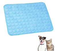 Genérico Furry Basics Dog Cooling Mat, Cool Dog Bed for Summer, Pet Ice Silk Self Coolpad, Washable & Portable Pet Soft Pad, Washable for Small Medium Large Dogs and Cat (Blue,19.6 * 15.7inch)