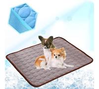 Genérico Furry Basics Dog Cooling Mat, Furrybasics Coolingmat, Summer Indoor Dog Cooling Pad, Thickened Anti-Scratch, Washable for Small Medium Large Dogs and Cat (Brown,X-Small)