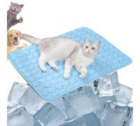 Genérico Furry Basics Dog Cooling Mat, Furrybasics Coolingmat, Summer Indoor Pet Cool Pad with Thickened Anti-Scratch Design, Washable Self-Cooling Ice Silk Mat for Dogs Cats (Blue,X-Small)