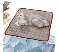 Genérico Furry Basics Dog Cooling Mat, Furrybasics Coolingmat, Summer Indoor Pet Cool Pad with Thickened Anti-Scratch Design, Washable Self-Cooling Ice Silk Mat for Dogs Cats (Brown,X-Small)