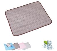 Genérico Furry Basics Dog Cooling Mat, Furrybasics Coolingmat with Ice-Silk Tech, Self-Cooling & Machine-Washable Pet Pad for Hot Days (Brown,Medium)