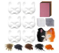 Genérico Furry Face Cover, Transpirable Soft Mask, Fun Arts and Crafts Accessory, Cosplay fiestas, Animal Costume with Eye Meshes for Boys Girls Adults, Theater Performances, Christmas