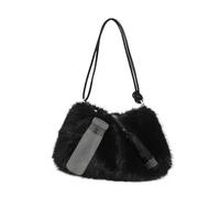 Genérico Furry Handbag - 12.99 Inch Women Plush Tote | Plush Shoulder Bag - Large capacity with magnetic buckle and polyester lining ideal for travel parties commuting and daily outings