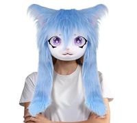 Genérico Furry Head - Plush Costume Headpiece for Cosplay Halloween | Soft Faux with Adjustable Fit, Fun Animal Hat Accessory for Parties Festivals or Themed Events for Adults and Kids 23.62x15.75 in