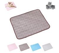 Genérico Furrybasics Dog Cooling Mat, Summer Indoor Dog Cooling Pad, Washable For Small Medium Large Dogs and Cat, Ideal For Pet Lovers, Cool, Carpets, Non-Slip Summer Mat (Brown,70 * 55)
