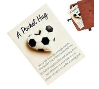 Genérico Fußball-Dankeskarte mit Schlüsselanhänger - Kreative Grußkarte zum Verschenken | Tragbares Fußball-Andenken mit 3D-Design | Dankeskarten für Freunde Familie & Kollegen | Kleine