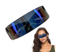 Genérico Futuristic Cyclops Sunglasses - 30g Visor Shield Glasses For Men And Women, Retro Sunglasses With UV Protection, Fashion Costume Eyewear For Festivals, Parties, Cosplay,