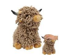 Genérico Fuzzy Ball Hand Towel - 9.84 Inches Decorative Puff for Bathroom, Kitchen with Absorbent Drying, Highland Cow Towel for Sink, Fleece PP Cotton Material, Machine Washable, Soft Home Use