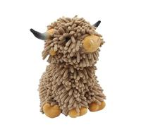 Genérico Fuzzy Ball Hand Towel - 9.84in Cute Highland Cow Puff for Soft Drying, Decorative Use with Machine Washable, Chenille Towel for Bath Sink Kitchen Countertop, Fleece PP Cotton, Home