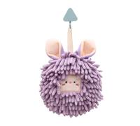 Genérico Fuzzy Ball Hand Towel - Funny Chenille Plush Animal Absorbent Towel with Hanging Loop | Quick Dry Microfiber Cleaning Rag for Bathroom, Kitchen, Home, Travel, SPA
