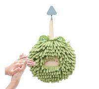 Genérico Fuzzy Ball Hand Towel - Funny Chenille Plush Animal Absorbent Towel with Hanging Loop | Quick Dry Microfiber Cleaning Rag for Bathroom, Kitchen, Home, Travel, SPA