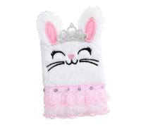 Genérico Fuzzy Bunny Journal - Cuaderno Con Tapa De Felpa, Adorable Diario Secreto, Libro De Escritura Personal Suave Y Brillante, Cuaderno Para Niños Para Historias Y Notas | Para Regalos Navideños