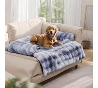 Genérico Fuzzy Calming Dog Sofa Bed Mat,Washable Dog Mat for Sofa Protector with Removable Cover,Plush Furniture Protector Couch Bed with Anti-Slip Bottom for Dogs and Cats