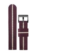 Genérico FYXT Correa de lona suave de 18 mm, 20 mm, 22 mm y 24 mm, compatible con correa de nailon solar n.° 5, correa de lona de doble capa.(Color 02 BK,18mm)