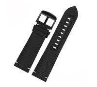 Genérico FYXT Correa de reloj de cuero de nailon de 22 mm compatible con Mido Navigator M026.629/430 Ocean Star M042.430 Correa de reloj de lona impermeable Citizen Negro Azul(Black-black)