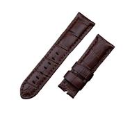 Genérico FYXT Correa De Reloj De Cuero Italiano De 22mm, 24mm, 26mm, Compatible Con Correa De Reloj Panerai Con Hebilla Tang PAM441/111/386, Accesorios(Brown Brown Line,26MM PAM_ROSE BUCKLE)