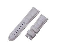 Genérico FYXT Correa De Reloj De Cuero Italiano De 22mm, 24mm, 26mm, Compatible Con Correa De Reloj Panerai Con Hebilla Tang PAM441/111/386, Accesorios(Grey Beige,24MM PAM_ROSE BUCKLE)