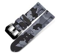 Genérico FYXT Correa De Reloj De Silicona De 20 Mm, 22 Mm, 24 Mm Y 26 Mm, Color Azul Camuflaje Y Gris, Accesorios For Reloj Con Herramienta.(Camo Grey Black,24mm)
