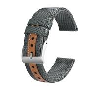 Genérico FYXT Correas De Reloj De Nailon Tejido, Correa De Reloj De 18mm, 20mm Y 22mm For Hombres Y Mujeres, Repuesto Suave E Impermeable De Primera Calidad(Grey,18mm)