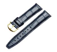 Genérico FYXT Correas de reloj de piel de vaca, correa sustituta de 20MM, 21MM, 22MM, hebilla de acero inoxidable 316L, cinturón de cuero genuino(Blue-3,22mm)