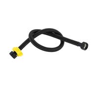 Genérico G1/2 4 puntos de nylon negros de nylon negro manguera manguera manguera manguera de agua calentador de agua Conexión de inodoro manguera de baño todo tubo negro tubo negro(80cm)