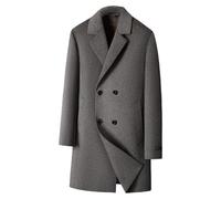 Genérico Gabardina Larga De Lana Para Hombre, Chaqueta De Lana Acolchada Gruesa De Invierno Con Chaleco De Plumón Extraíble, Abrigo Largo Hasta La Cadera, Corte Regular, Informal De Negocios, Cor