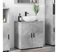 Genérico Gabinete de Baño con Puerta Gris Concreto 61 x 35 x 64 cm,Armarios y Almacenamiento,Tocadores,Tocadores de baño-883287