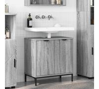 Genérico Gabinete de Lavabo para Baño Gris Sonoma 60,5 x 33,5 x 61 cm,Mobiliario,Armarios y Almacenamiento,Tocadores,Tocadores de baño-883420