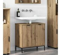 Genérico Gabinete de Lavabo para Baño Roble Artisan 60.5 x 33.5 x 61 cm,Mobiliario,Armarios y Almacenamiento,Tocadores,Tocadores de baño,Marrón,16.2 KG,883423