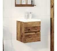 Genérico Gabinete para Lavabo con Puerta Roble Negro 41 x 39 x 62 cm,Mobiliario,Armarios y Almacenamiento,Tocadores,Tocadores de baño-3333149