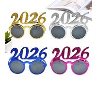 Genérico Gafas de Año Nuevo 2026,Accesorios Para Gafas | Monturas Elegantes Para 2026,Para Adultos De Oficina Año Nuevo Sesión Fotográfica Reunión Cine Cosplay