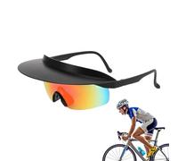Generico Gafas De Ciclismo - Gafas De Sol Con Gran Visera,Lentes Espejadas Protectoras, Deportivas De Moda Para Bicicleta Y Senderismo