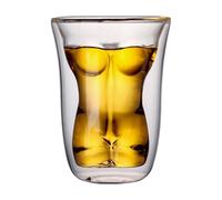 Genérico Gafas de cóctel del cuerpo - Clear Whisky Glass | Topes de bebidas para la decoración de la fiesta de cumpleaños del bar | Copa de whisky para viajes nocturnos en el lugar de trabajo