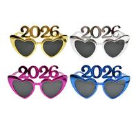 Genérico Gafas De Feliz Año Nuevo - 2026 Anteojos Divertidos en Forma de Corazón - Gafas para el Año 2026,Para Adultos, Adolescentes, Fiestas, Máscaras, Carnavales, Favores
