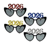 Genérico Gafas De Feliz Año Nuevo - Accesorios para Foto Booth en Forma de Corazón - Gafas Para La Fiesta De Fin De Año,Para Celebraciones Navideñas Y Carnavales Fiestas De Máscaras Para Adultos Y
