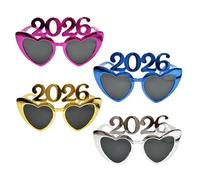 Genérico Gafas De Feliz Año Nuevo,Accesorios para Foto Booth en Forma de Corazón | Lentes de Año Nuevo,para Celebraciones, Fiestas, Adultos, Adolescentes, Mascaradas, Carnavales y Regalos