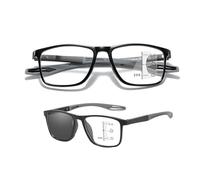 Genérico Gafas De Lectura Con Filtro De Luz Azul Para Hombre Y Mujer, Clásicas, Cuadradas, Anteojos Progresivos Multifocales,flexibles Gafas De Presbicia Gafas Ordenador(Black-A,1.0x)