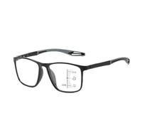 Genérico Gafas De Lectura Con Filtro De Luz Azul Para Hombre Y Mujer, Gafas De Lectura Multifocales Progresivas, Con Bisagras Resorte UV(Negro/Gris,3.0x)