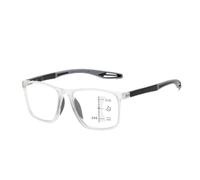 Genérico Gafas De Lectura Con Filtro De Luz Azul Para Hombre Y Mujer, Gafas De Lectura Multifocales Progresivas, Con Bisagras Resorte UV(Transparente/Gris,2.5x)