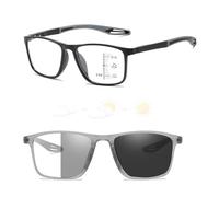 Genérico Gafas de Lectura con Filtro de Luz Azul para Hombre y Mujer, Gafas de Presbicia Ultraligera y Cómodas Contra La Luz Azul Multifocales Progresivas, TR90, Flexibles(Black/Grey,2.5x)
