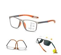 Genérico Gafas De Lectura Con Filtro De Luz Azul Para Hombre Y Mujer, Lentes De Lectura Deportivos Gafas De Presbicia Multifocales Progresivas TR90 Ultraligeros(Orange/Gray,2.0x)