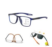 Genérico Gafas De Lectura Con Filtro De Luz Azul Para Hombre Y Mujer, Lentes De Lectura Deportivos Gafas De Presbicia Multifocales Progresivas TR90 Ultraligeros(Blue/2,2.0x)