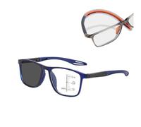 Genérico Gafas De Lectura De Silicona Lentes Luz Azul Para Hombres Y Mujeres, Gafas Con Ajuste De La Función Del Objetivo Con Los Cambios De Luz, Actuando Como Gafas De Sol(Blue-1,1.0x)