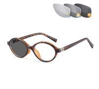 Genérico Gafas De Lectura Fotocrómica Bloqueo De Luz Azul Para Hombres Mujeres, Marco Oval Vintage, Para Mirar Computadora Televisión Teléfono Celular(Carey,4.0x)