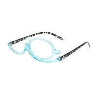 Genérico Gafas de Lectura Lupa Flip Down Cosméticos Lectores para Mujeres, gafas de maquillaje, lupa de lectores cosméticos, Gafas Giratorias para hacer o leer(Blue leopard print,3.0x)