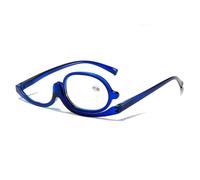 Genérico Gafas de Lectura Lupa Flip Down Cosméticos Lectores para Mujeres, Gafas de Presbicia Maquillaje con Lente Reversible, Gafas Giratorias para hacer o leer, leer(Azul oscuro,2.5x)
