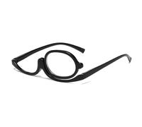 Genérico Gafas de Lectura Lupa Flip Down Cosméticos Lectores para Mujeres, Gafas de Presbicia Maquillaje con Lente Reversible, Gafas Giratorias para hacer o leer, leer(Negro,1.5x)
