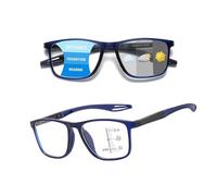 Genérico Gafas De Lectura Presbicia Fotocromaticas,Gafas De Presbicia Con Zoom Inteligente Y Comodas Contra La Luz Azul,lentes De Sol Y Lectura Progresivos Hombres Y Mujeres(Azul,1)