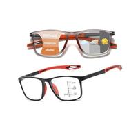 Genérico Gafas De Lectura Presbicia Fotocromaticas,Gafas De Presbicia Con Zoom Inteligente Y Comodas Contra La Luz Azul,lentes De Sol Y Lectura Progresivos Hombres Y Mujeres(Rojo,3)